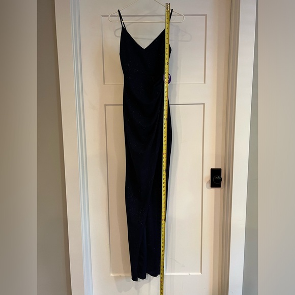 NWT Windsor Kalyn formal glitter faux wrap long dress size S - Picture 10 of 12